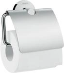 Hansgrohe Logis Universal Papierhalter 41723000 Messing, mit Deckel, chrom