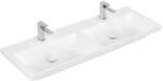 Villeroy und Boch Subway 3.0 Schrank-Doppelwaschtisch 4A71D1RW 130x47cm, mit je...