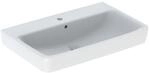 Geberit Renova Plan Waschtisch 501690001 75x48cm, Hahnloch mittig, mit &Uuml;berlauf,