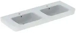 Geberit Renova Plan Doppelwaschtisch 501710008 130x48cm, Hahnloch mittig, mit