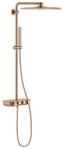 Grohe Duschsystem 26508DL0 warm sunset geb&uuml;rstet, mit AP-Thermostat, Duscharm 45cm