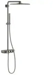 Grohe Duschsystem 26508AL0 hard graphite geb&uuml;rstet, mit AP-Thermostat, Duscharm 45cm