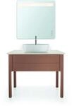 Duravit Luv Aufsatz-Waschtisch 0380500000 50x40cm, geschliffen, 1 Hahnloch, ohne