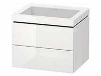 Duravit L-Cube Waschtisch-Unterschrank LC6926N8585 60 x 48 cm, ohne Hahnloch, weiß
