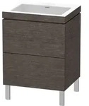 Duravit L-Cube Waschtisch-Unterschrank LC6936N7272 60 x 48 cm, ohne Hahnloch, eiche