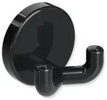 Hewi 801 Doppelhaken 801.90.02090 tiefschwarz, mit Rosette d= 40mm