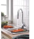 Grohe Feel K&uuml;chenarmatur 31486001 chrom, hoher Auslauf, mit Dual Sp&uuml;lbrause