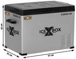 CROSS TOOLS K&uuml;hlbox 37 Liter - Kompressor-Gefrierbox, bis -20&deg;C, tragbar,