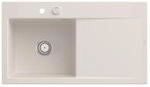 Villeroy und Boch Subway Style 50 Einbausp&uuml;le 335202KR links, mit Ablaufgarnitur,