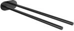 Emco Round Handtuchhalter 435013340 400 mm, 2-armig, starr, schwarz