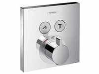 hansgrohe ShowerSelect Thermostat 15763000 Unterputz, Fertigmontageset, 2 Verbraucher