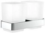 Emco Loft Doppelglashalter 052500100 chrom,Kristallglas satiniert, Wandmodell