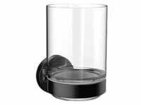 Emco Round Glashalter 432013300 schwarz, Kristallglas klar