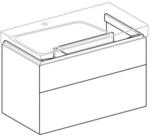 Geberit Xeno2 Waschtisch-Unterschrank 500515001 88x53x46,2cm, mit 2 Schubladen, mit