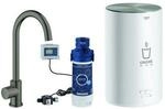 Grohe Red Sp&uuml;ltisch-Standventil 30085AL1 hard graphite geb&uuml;rstet, M-Size, mit