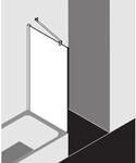 Kermi Mena Seitenwand verk&uuml;rzt mit Wandprofil METVP090173AK 90 x 179 cm,...