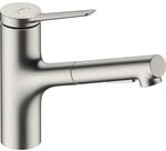 hansgrohe Zesis M33 150 K&uuml;chenarmatur 74800800 Ausziehbrause, 2jet, Edelstahl Finish