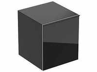 Geberit Acanto Seitenschrank 500618161 45x52x47,6cm, Glas schwarz - schwarz matt