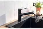 hansgrohe Zesis M33 150 K&uuml;chenarmatur 74800670 Ausziehbrause, 2jet, schwarz matt