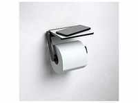Keuco Plan Black Selection Toilettenpapierhalter 14973370000 mit Ablage, offene Form,