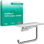 hansgrohe AddStoris Papierrollenhalter 41772000 mit Ablage, Wandmontage, Metall,