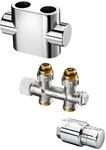 Oventrop Anschlussset 1 1184183 Multiblock T/Uni SH, Durchgang, weiss