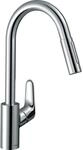 hansgrohe Focus M41 Sp&uuml;ltisch-Einhebelmischer 240 31833000 mit Ausziehbrause, 2jet,