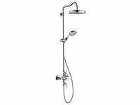 hansgrohe Axor Montreux Showerpipe 16572340 mit Thermostat, Kopfbrause, 240mm, 1jet,