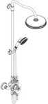 hansgrohe Axor Montreux Showerpipe 16572340 mit Thermostat, Kopfbrause, 240mm, 1jet,