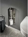 Emco Asis pure Unterputz-WC-B&uuml;rstengarnitur 975551404 170x435mm, T&uuml;ranschlag links,