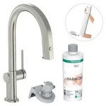 hansgrohe Aqittura M91 K&uuml;chenarmatur 76800800 mit Ausziehauslauf, 1jet, sBox,