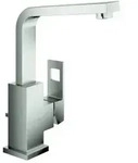 Grohe Eurocube Waschtischarmatur 23135DC0 supersteel, L-Size, mit Ablaufgarnitur,