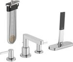 hansgrohe Finoris Fertigmontageset 76444000 4-Loch-Wannenrandarmatur, mit sBox,...