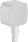 hansgrohe Fixfit Schlauchanschluss 26457700 mit R&uuml;ckflussverhinderer, mattwei&szlig;
