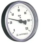 Afriso Bimetall Thermometer 0-120 Grad 63696 Geh&auml;use 100mm, 100mm Schaft, 1/2"