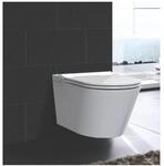 AqvaZone Aqva ceramica Dusch-WC Komplettanlage wei&szlig;, sp&uuml;lrandlos