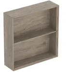 Geberit iCon Regal 502323JR1 45x46,7x13,2cm, quadratisch, nussbaum/Melamin Struktur