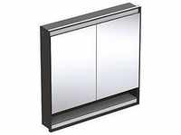 Geberit One Unterputz Spiegelschrank 505823007 90 x 90 x 15cm, schwarz matt/Aluminium