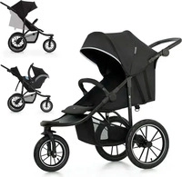 Kinderkraft KSHELS02BLK0000, Sportkinderwagen Kinderkraft Helsi 2 Black Schwarz