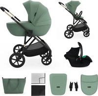Kinderkraft KSPRIM03GRE3000, Kinderwagen Kinderkraft Prime 3 3in1 Dark Green Gr&uuml;n