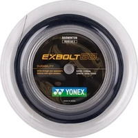 Badmintonsaite Yonex Exbolt 68 Black (200 m) Wei&szlig;