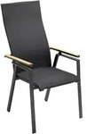 Solpuri Soul Verstellsessel Hochlehner Anthrazit &ndash; Teak Armlehne
