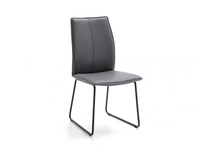 Niehoff MĂ&para;bel Indoor Niehoff Capri Design-Stuhl Gestell schwarz, Bezug Prisma grau