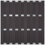 GroJa DIY WPC-Zaun Bausatz 180x180 anthrazit - Querriegel silber 4250260972692