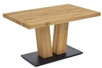 Niehoff MĂ&para;bel Indoor Niehoff Tisch Balkeneiche natur massiv, 160x90cm, Bodenplatte