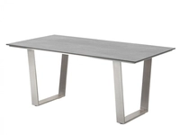Niehoff MĂ&para;bel Outdoor Niehoff Noah Tisch 200x95cm, Trapezkufe Edelstahl, HPL