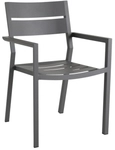 Brafab Delia Armlehnstuhl, Aluminium Anthrazit, stapelbar 6955173913081