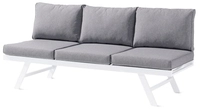 Sieger Exclusiv Passion Sieger Auckland Daybed, Aluminium weiĂź - Polster hellgrau