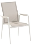 Niehoff MĂ&para;bel Outdoor Niehoff Costa Hochlehner Aluminium ivory mit Armlehnen,