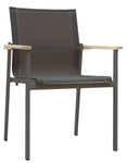 Zebra Enox Sessel Aluminium graphite Teak Armlehnen 4025806073368